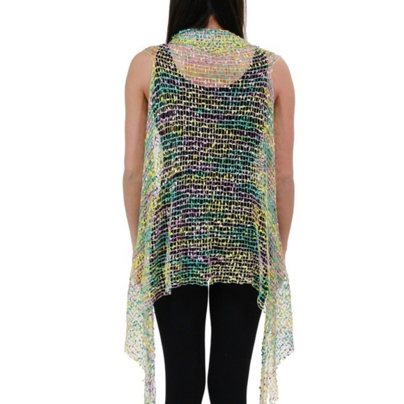 Hot Pink Multi Colored Confetti Vest - Picture 4 of 4